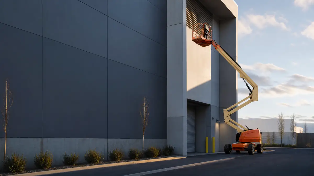 Articulating Boom Lifts jobsite access in Evansville